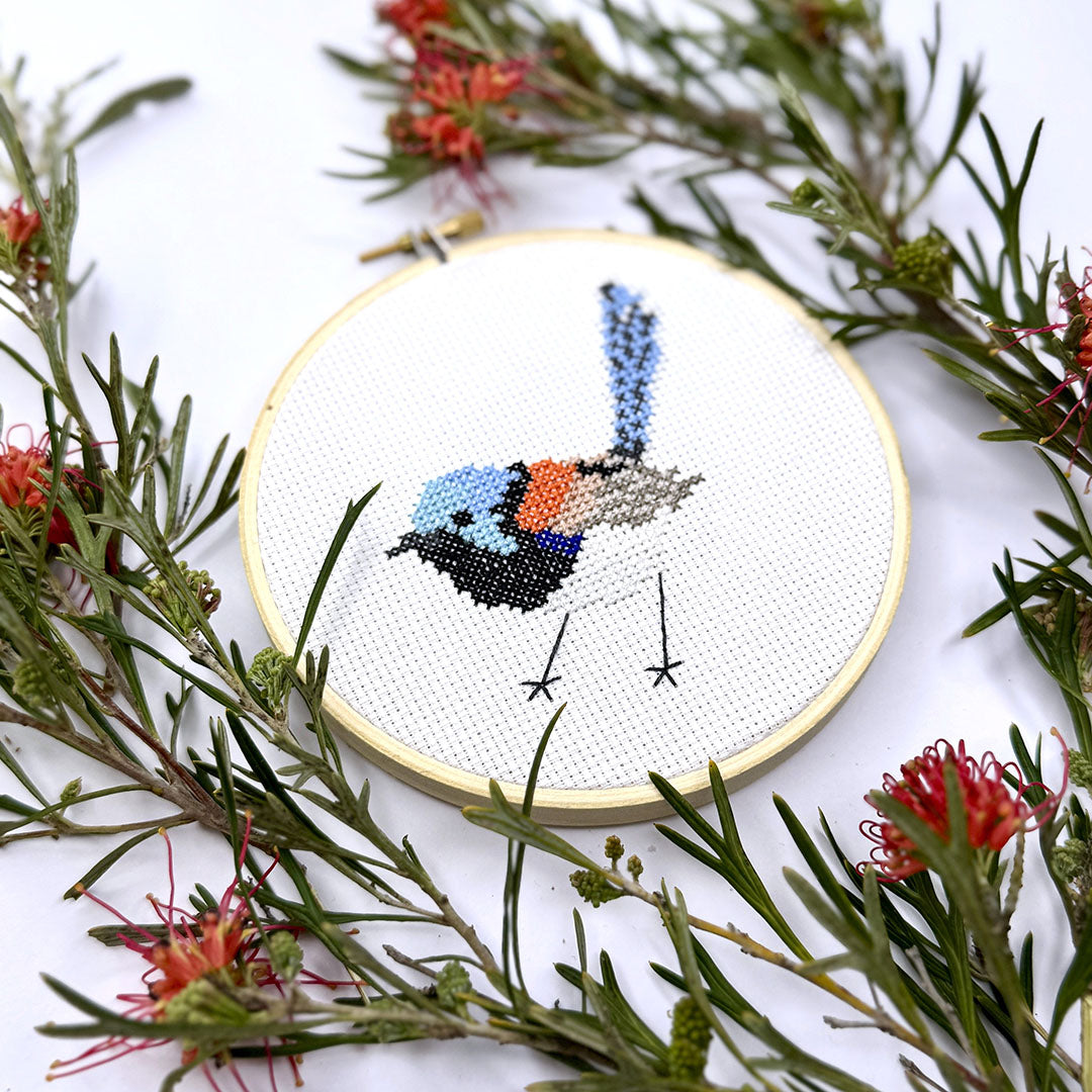 Cross Stitch Kit - Lovely Fairywren
