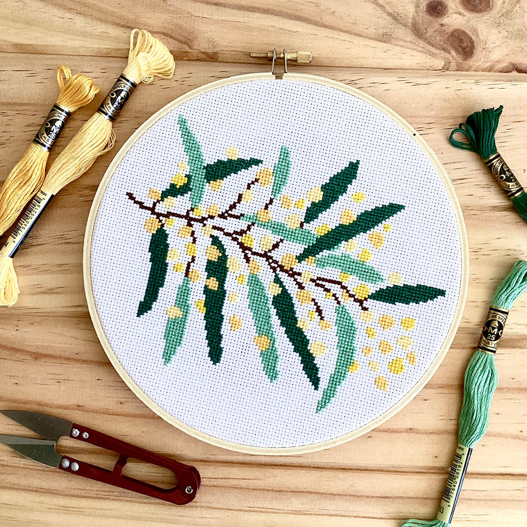 Cross Stitch Kit-Golden Wattle