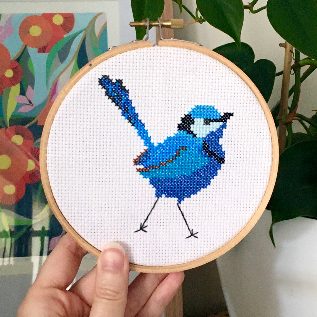 Cross Stitch Kit - Splendid Fairywren